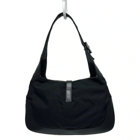 Auth GUCCI Jackie 13306 Black Nylon Leather - Shoulder Bag - Picture 3 of 10